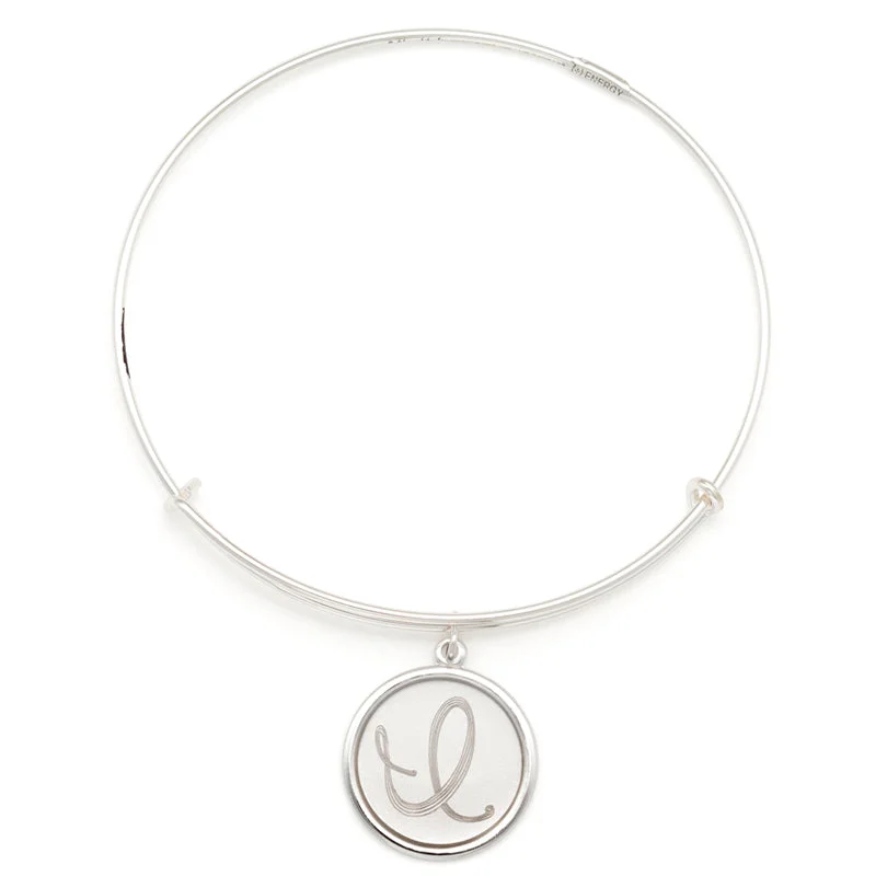 women's bracelets heart charm -Precious Initial I Charm Bangle