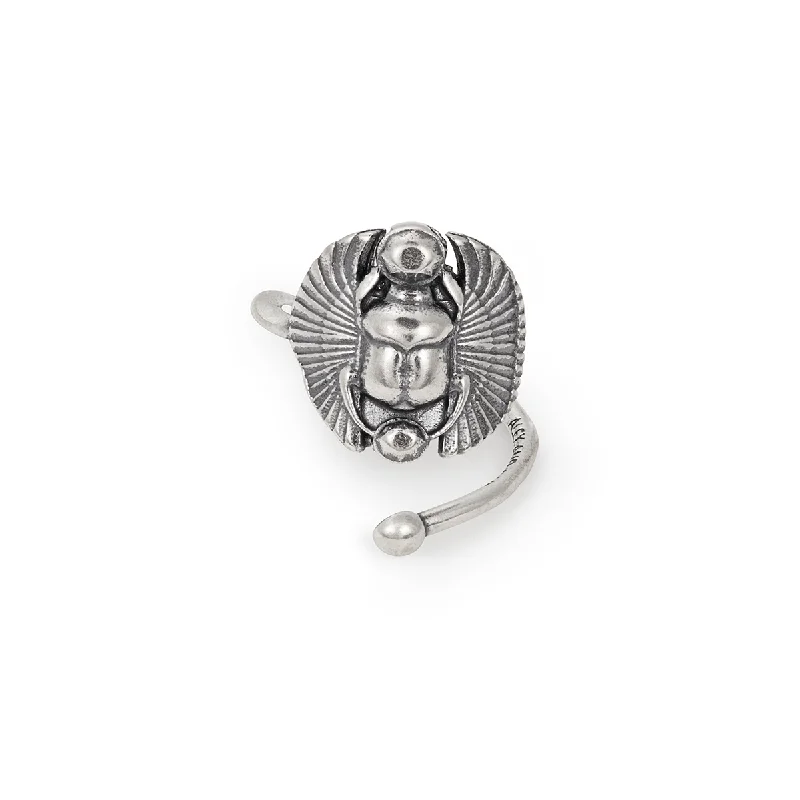 women's rings yellow diamond -Scarab Ring Wrap