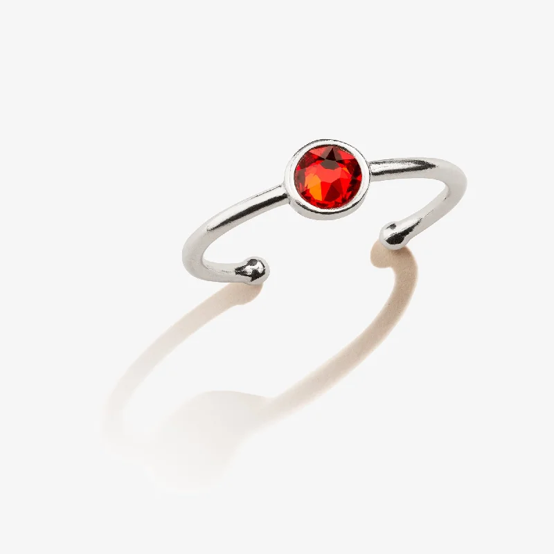 women's rings alternative gemstones -Ruby Birthstone Ring, July