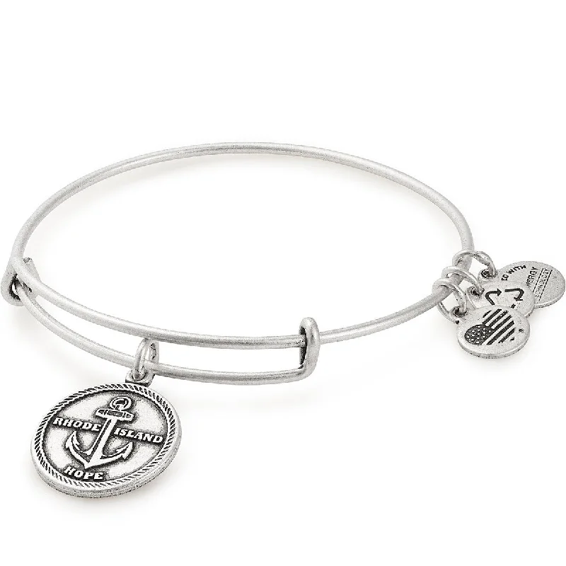 women's bracelets personalized name -Rhode Island Charm Bangle