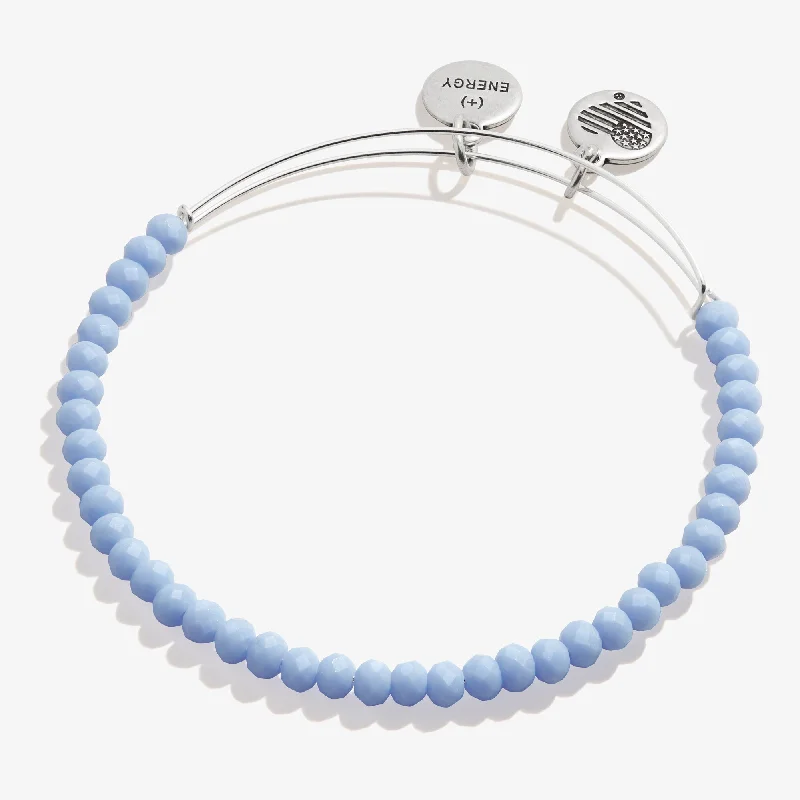 women's bracelets celestial moon and stars -Matte Brilliance Beaded Bangle, Sky Blue