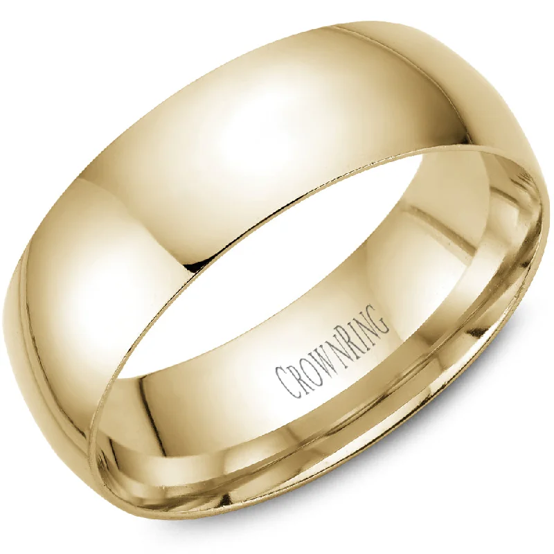 women's engagement rings modern design -Traditional 14K Yellow Gold Men's Wedding Band