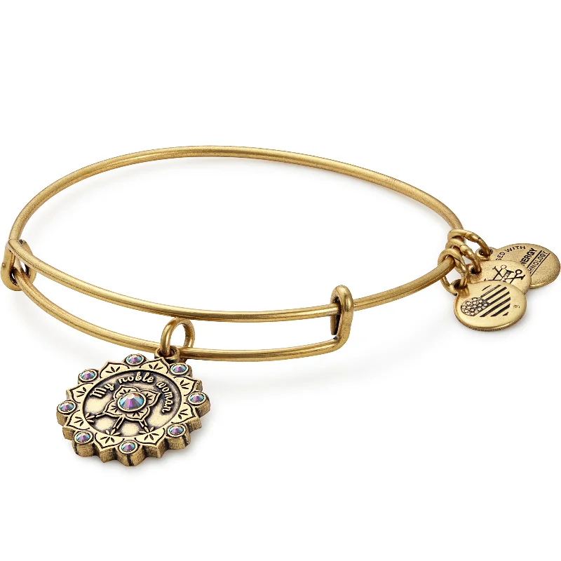 women's bracelets designer brand -Maid of Honor Charm Bangle Bracelet