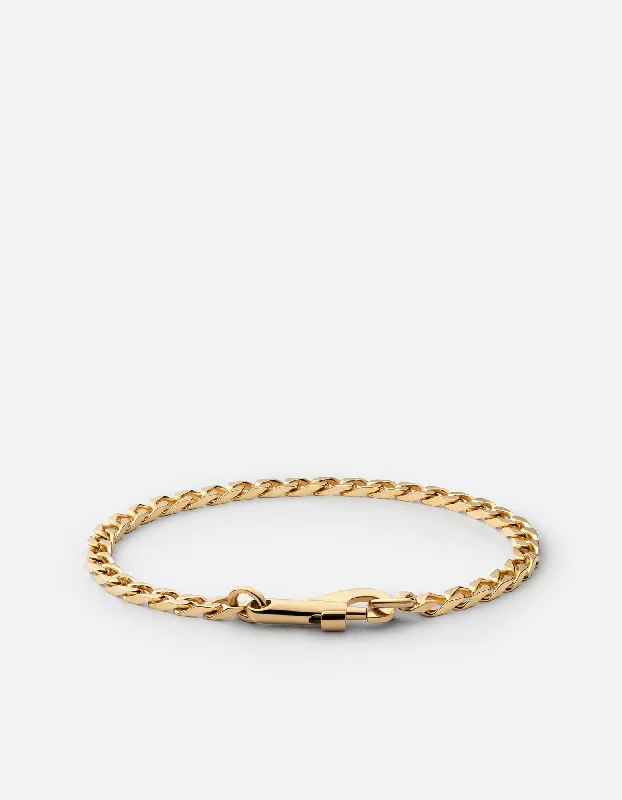 women's bracelets best seller -4mm Snap Chain Bracelet, Gold Vermeil