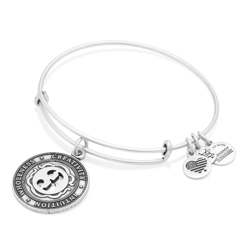 women's bracelets minimalist style -Number 3 Charm Bangle Bracelet