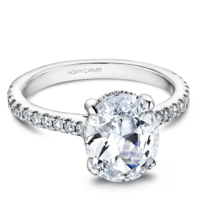 women's engagement rings vintage style -0.33ctw Oval Engagement Ring