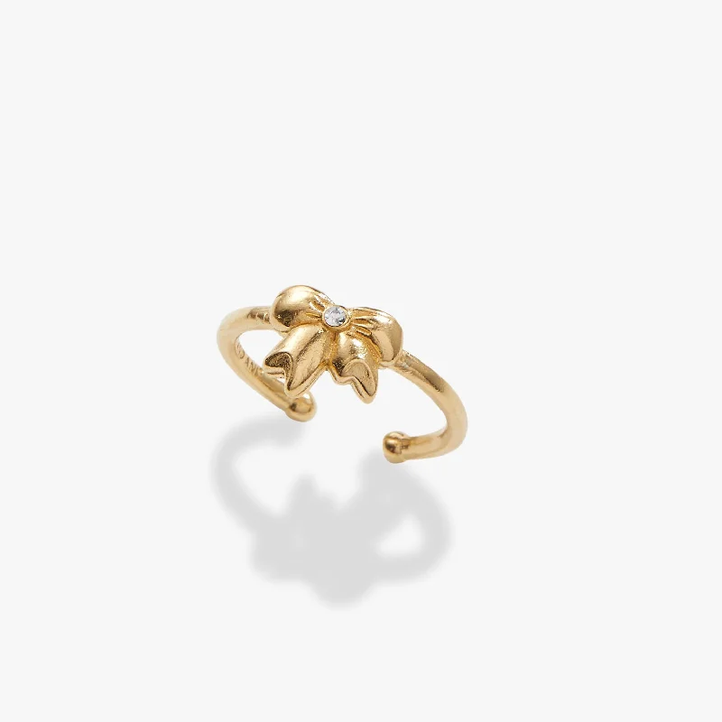 women's rings bold statement -Promise Bow Ring