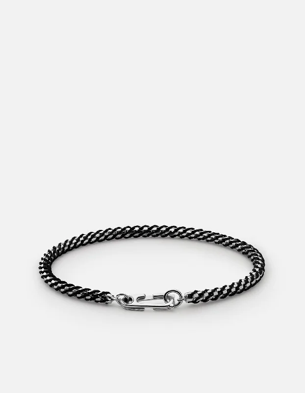 women's bracelets for daily wear -Annex Braided Chain Bracelet, Sterling Silver