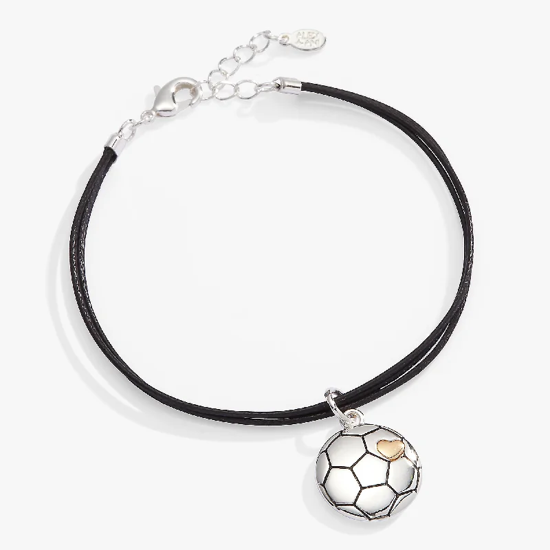 women's bracelets vintage style -Soccer Cord Bracelet