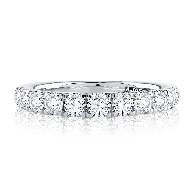 women's engagement rings budget-friendly -Sophisticated Pavé Diamond Wedding Band