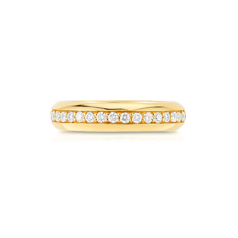 women's rings large carat size -Diamond Bubble Eternity Ring