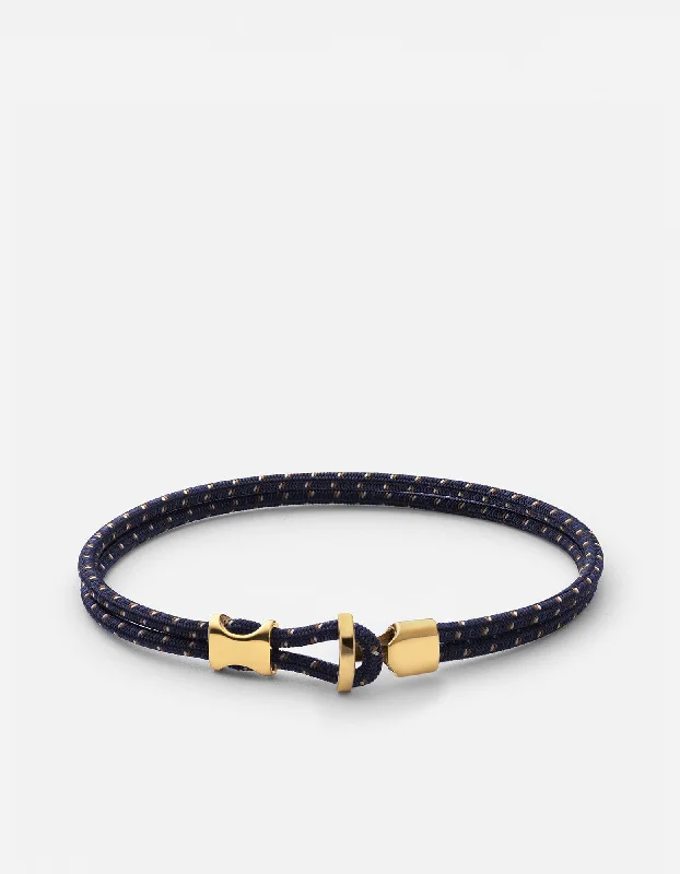 women's bracelets unique design -Orson Loop Bungee Rope Bracelet, Gold Vermeil