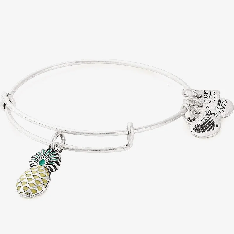 women's bracelets celestial moon and stars -Pineapple Charm Bangle, Color