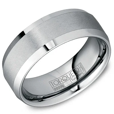 women's engagement rings celestial theme -Brushed Tungsten Carbide Wedding Band