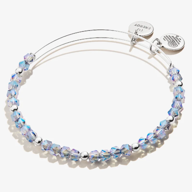 women's bracelets elegant pearls -Splendid Beaded Bangle, Ice Blue