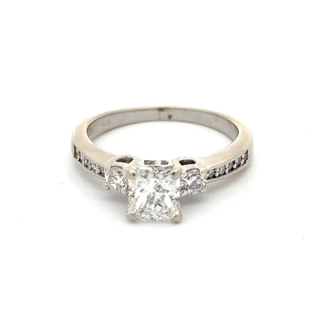 women's engagement rings large carat size -Estate Diamond Engagement Ring