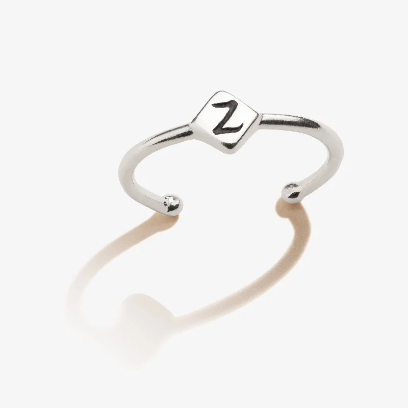 women's rings elegant touch -Initial Z Ring