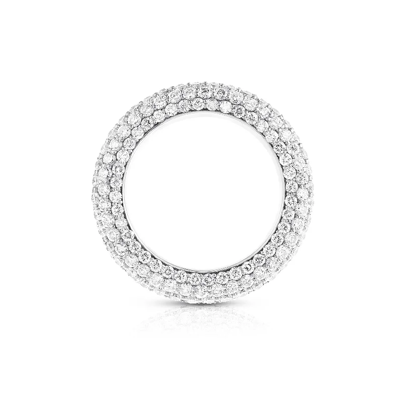 women's rings for sensitive skin -Pave Bombe Ring