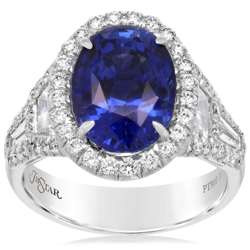 women's engagement rings elegant and timeless -JB STAR Sapphire & Diamond Ring