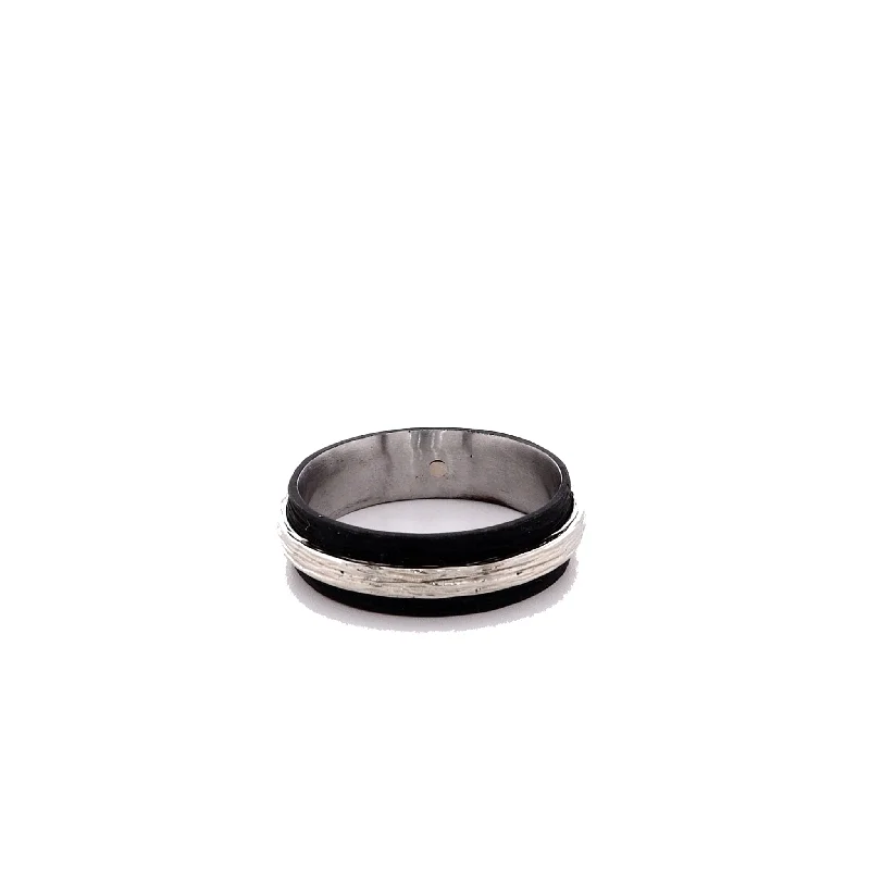 women's rings double band -Estate 18k White Gold Cobalt Pebble Band