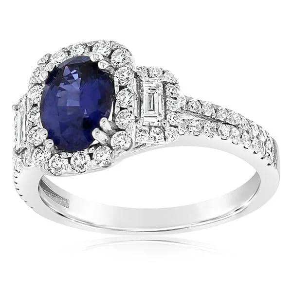 women's engagement rings timeless beauty -Sapphire & Diamond Ring