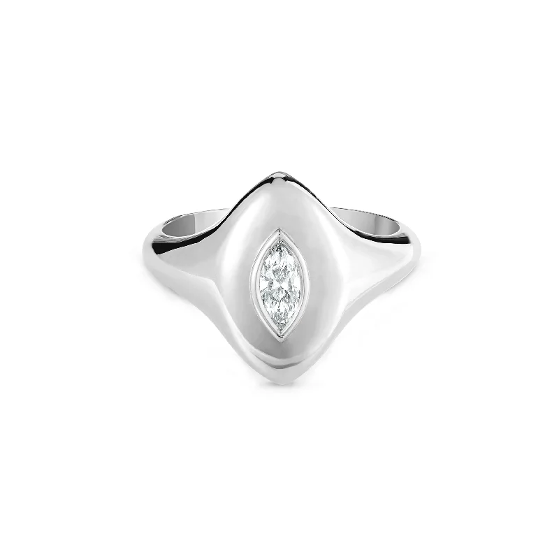 women's rings eco-friendly -Marquise Pinky Ring