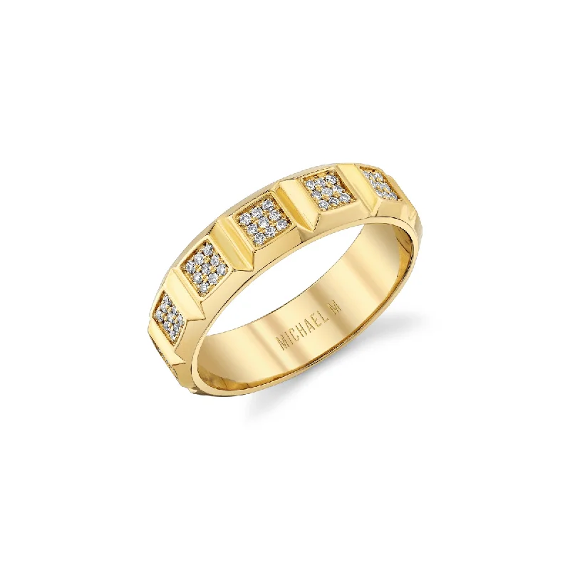 women's rings best seller -Men's Pave Block Band