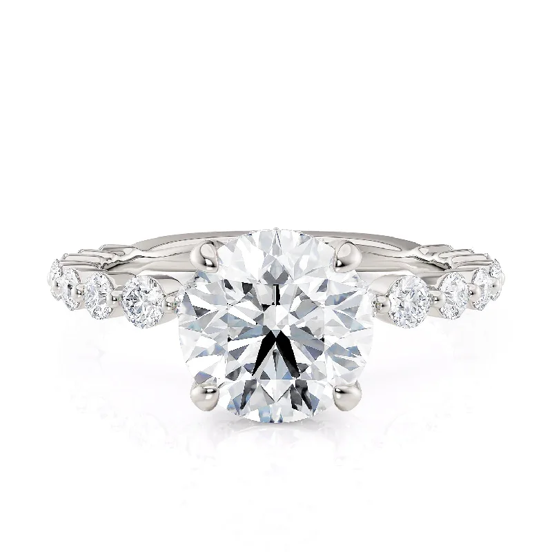 women's engagement rings cathedral setting -0.50ctw Diamond Engagement Ring