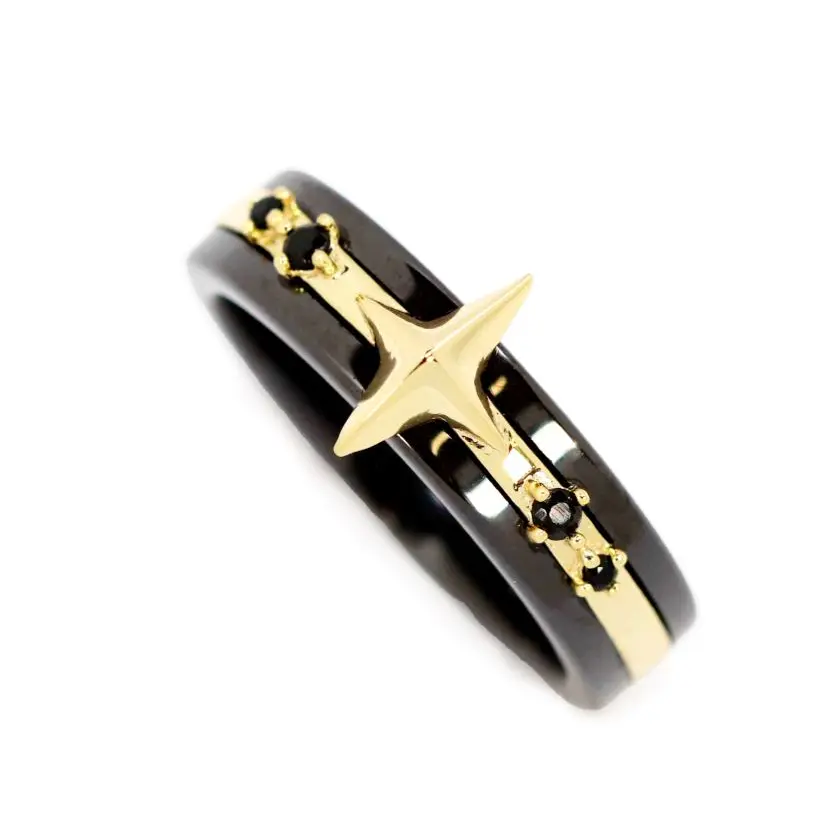 women's rings trillion cut -Dark Justice Ring