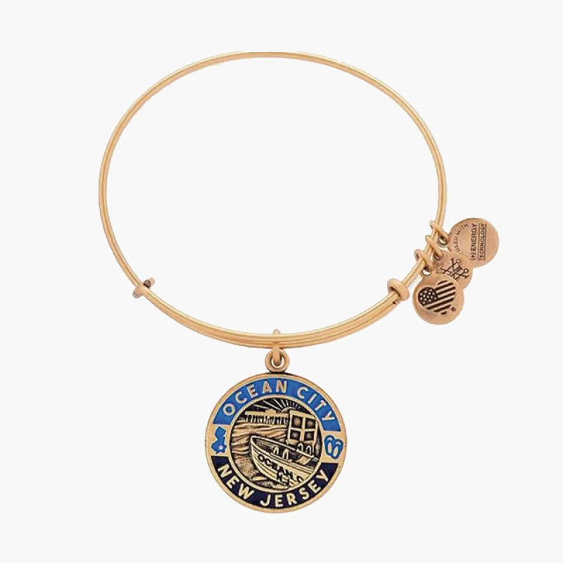 women's bracelets zodiac sign -Ocean City Charm Bangle