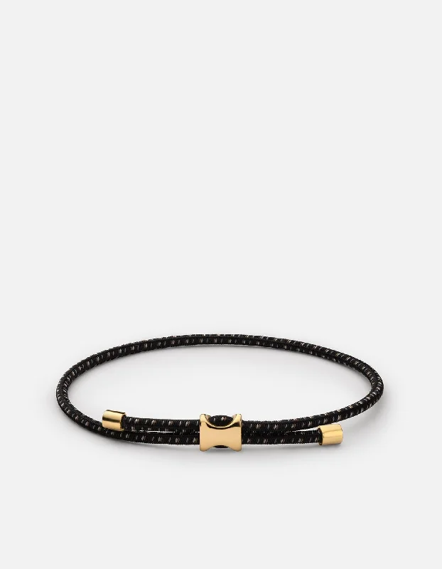 women's bracelets silver -Orson Pull Bungee Rope Bracelet, Gold Vermeil