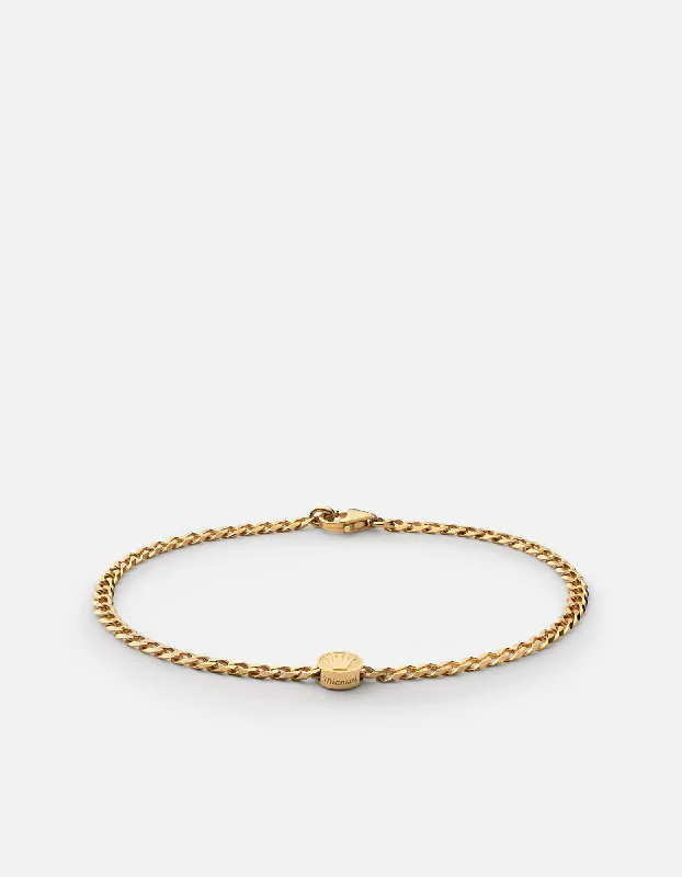 women's bracelets star charm -Empire Chain Bracelet, Gold Vermeil