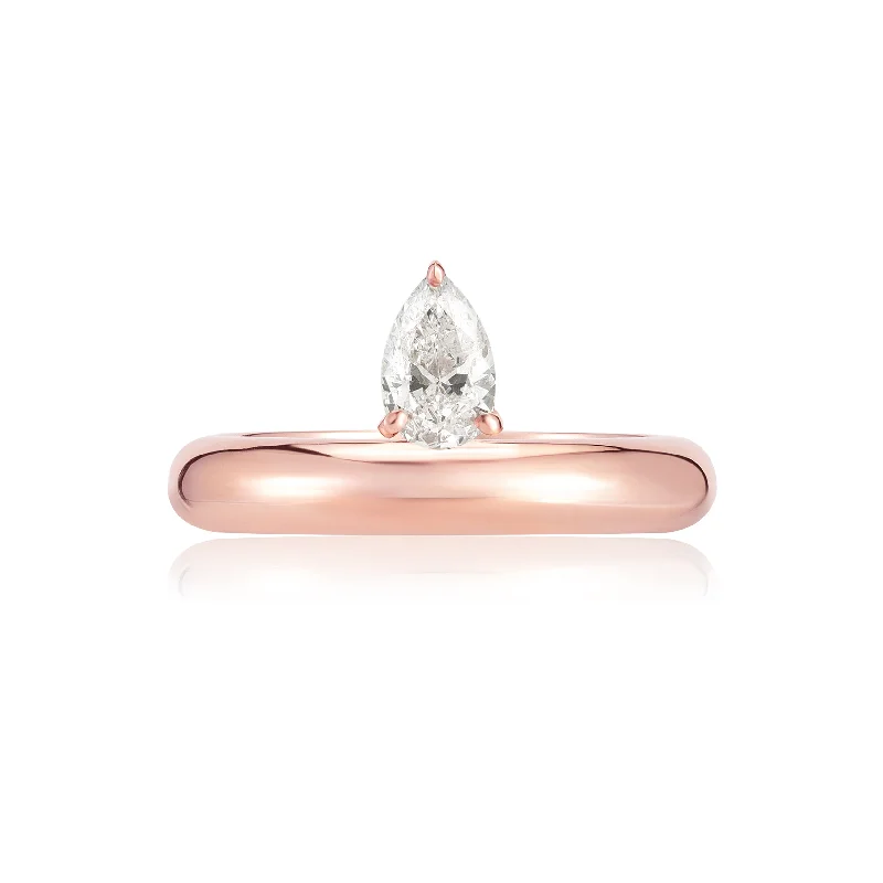 women's rings stackable set -Floating Pear Shape Ring