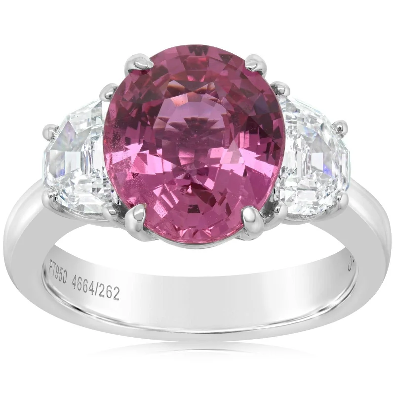 women's engagement rings handcrafted masterpiece -JB STAR Pink Sapphire & Diamond Ring