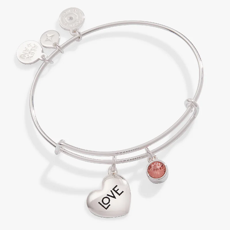 women's bracelets moon design -Love Heart Multi-Charm Bangle