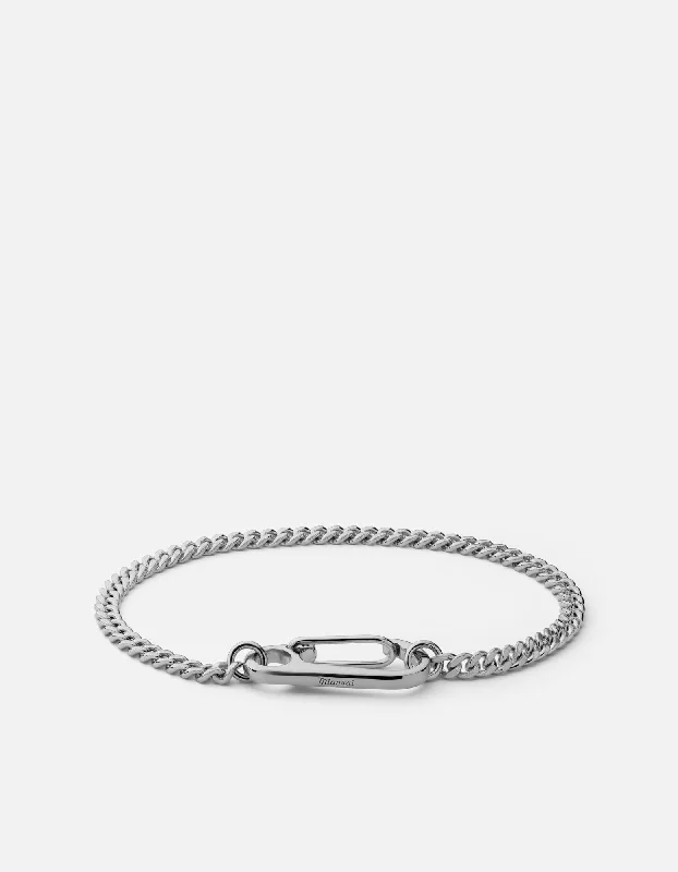 women's bracelets hypoallergenic material -Ira Chain Bracelet, Sterling Silver