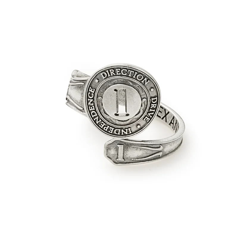 women's rings solitaire -Number 1 Spoon Ring