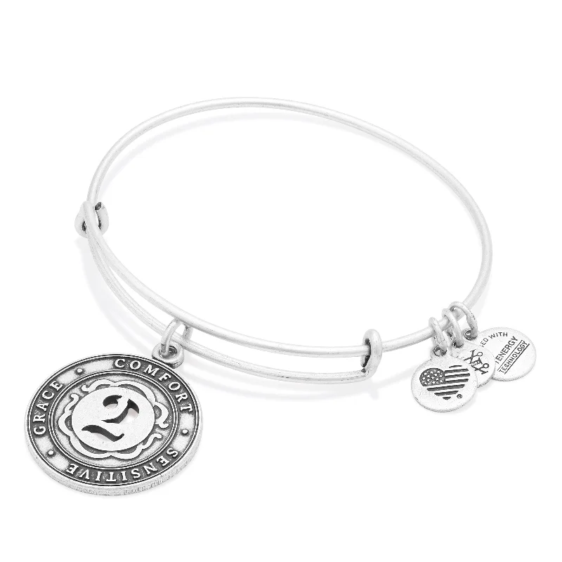 women's bracelets antique design -Number 2 Charm Bangle Bracelet