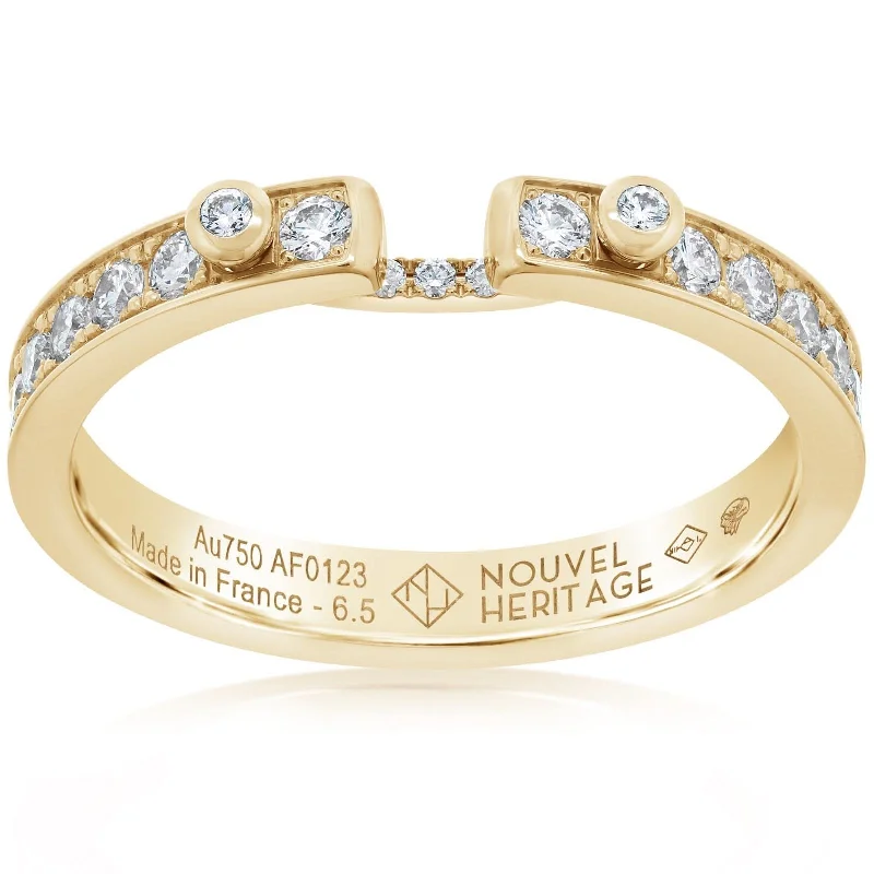 women's engagement rings moissanite -NOUVEL HERITAGE Eternity Tuxedo Mood Diamond Ring