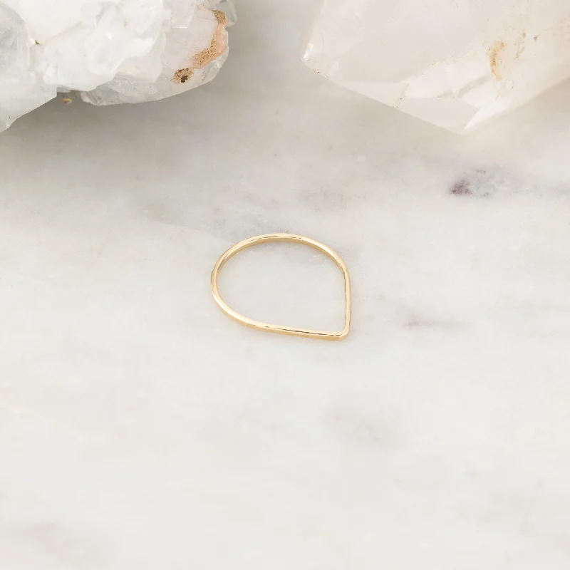 women's rings handcrafted -The Peak Stacking Ring | Gold Filled