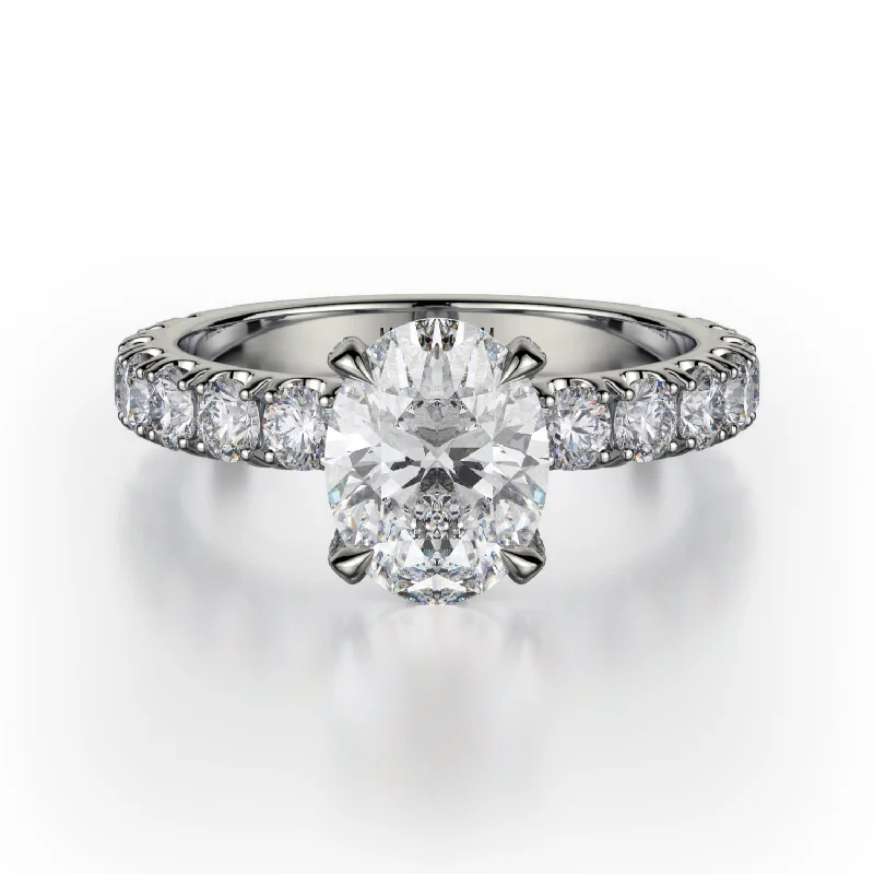 women's engagement rings bold statement -0.84ctw Diamond Engagement Ring