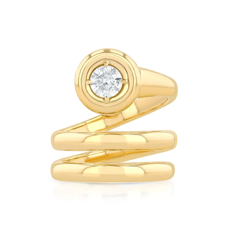 women's rings antique design -Orb Coil Ring