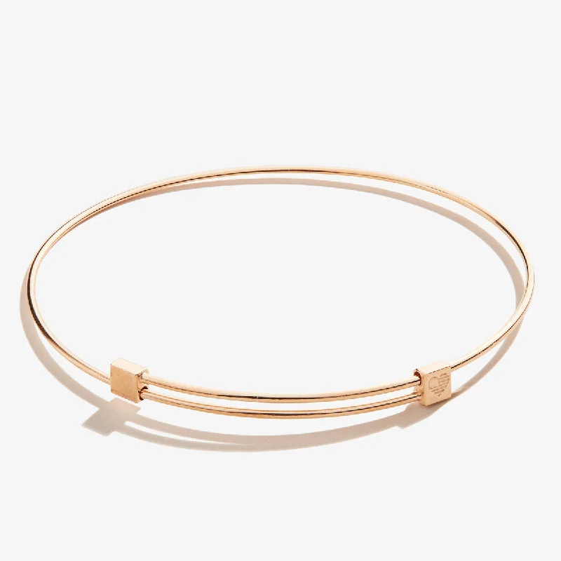 women's bracelets locket style -Rose Gold Bangle