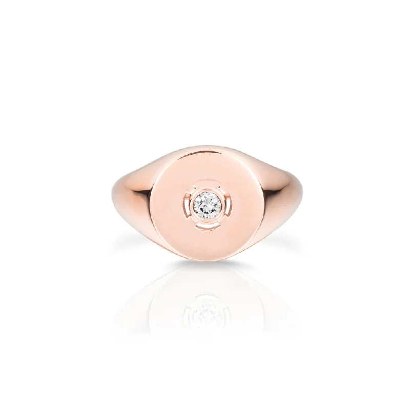 women's rings elegant touch -Discus Pinky Ring