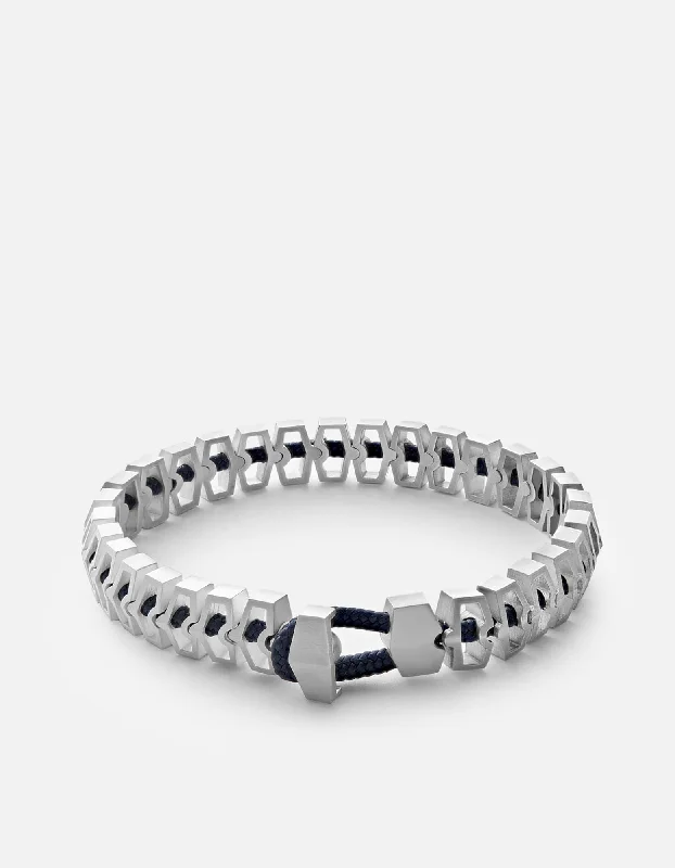 women's bracelets pearl strand -Harbour Bracelet, Matte Sterling Silver