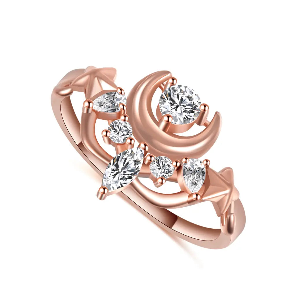 women's rings classic elegance -Luna Transformation Ring Rose