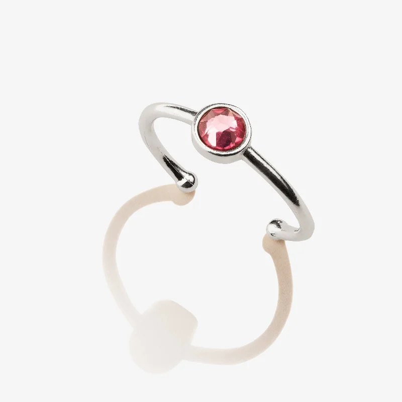 women's rings affordable options -Rose Birthstone Ring, October