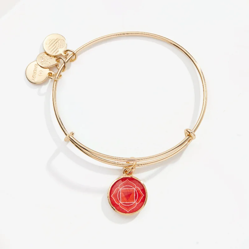 women's bracelets star charm -Root Chakra Charm Bangle Bracelet