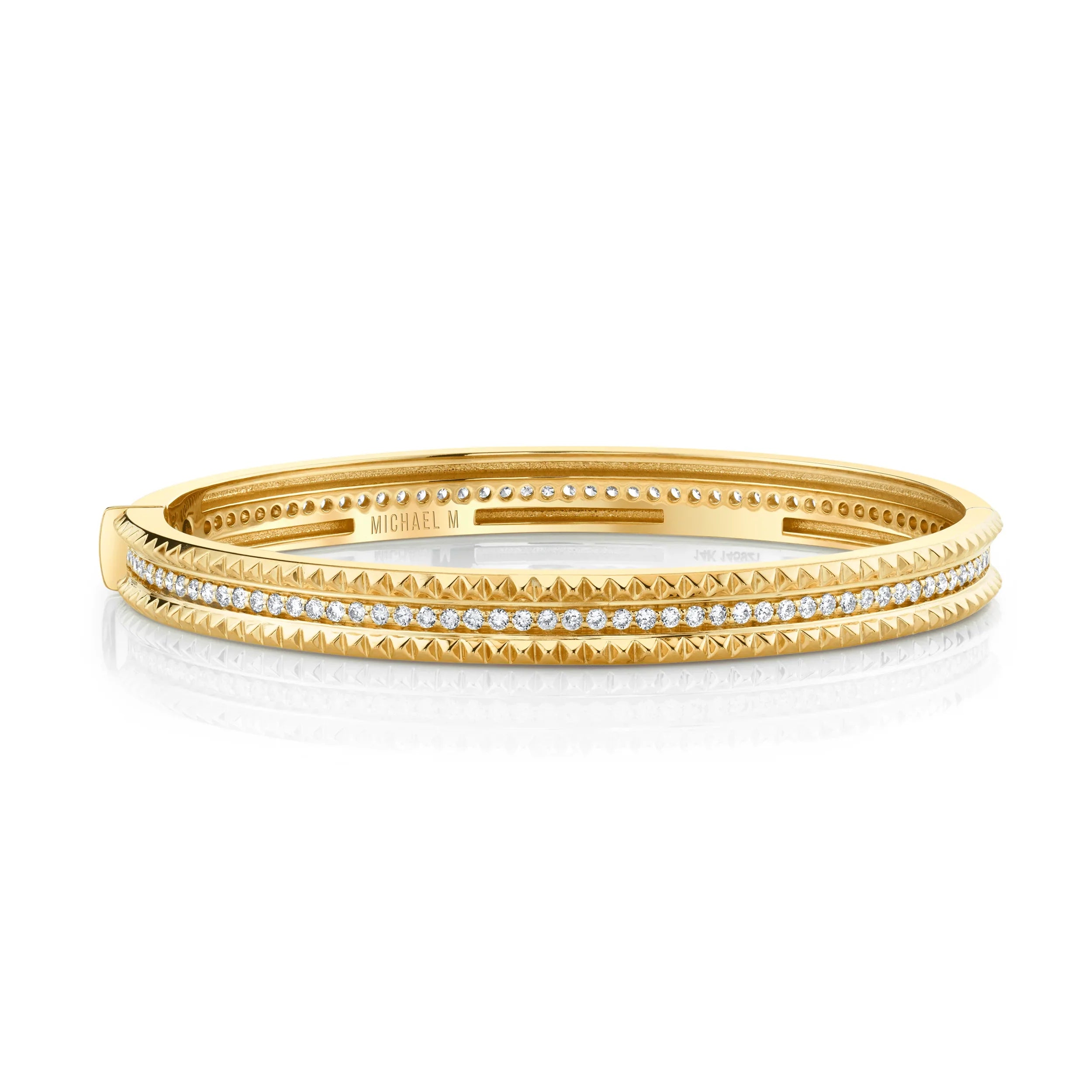 women's bracelets star charm -1.37ctw Diamond Tetra Pavé Bangle