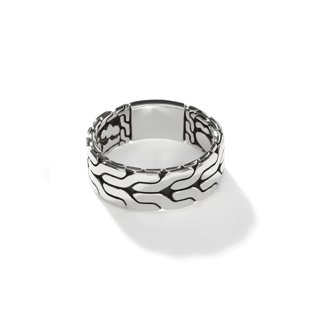 women's rings classic solitaire -Carved Chain Band Ring